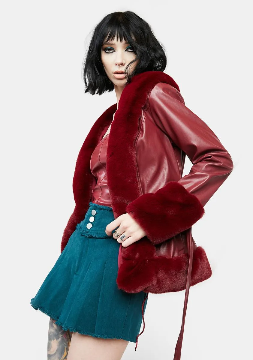 You're So Fine Vegan Leather Jacket sold by Dolls Kill product image thumbnail 2