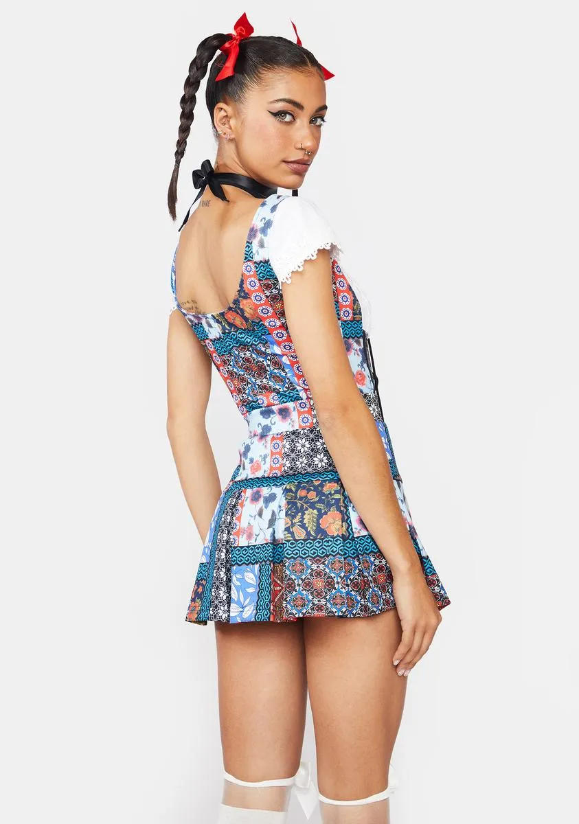 Cheers To That Patchwork Mini Skirt sold by Dolls Kill product image thumbnail 4