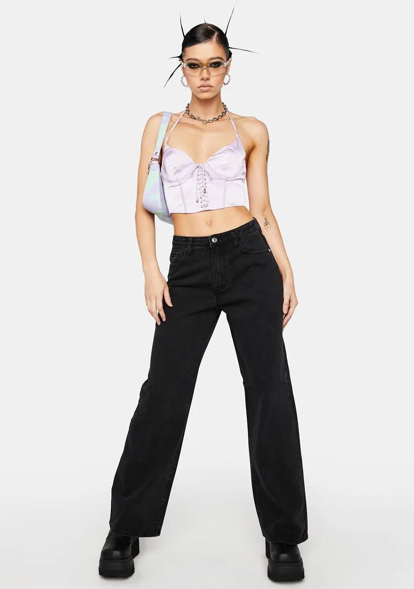 Lilac I'm In Your Area Bustier Top sold by Dolls Kill product image thumbnail 3