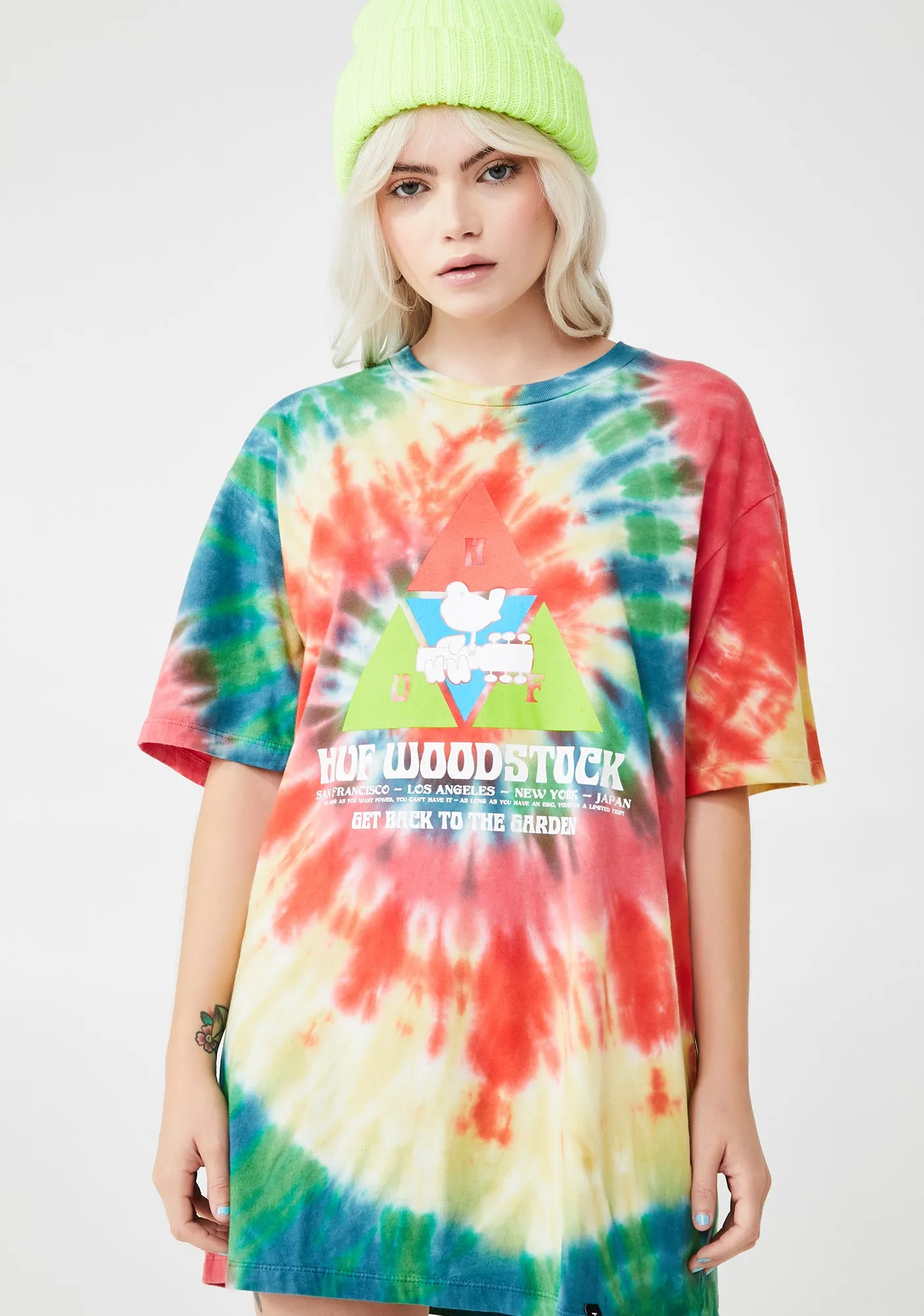 Woodstock Peaking Tie Dye Tee sold by Dolls Kill