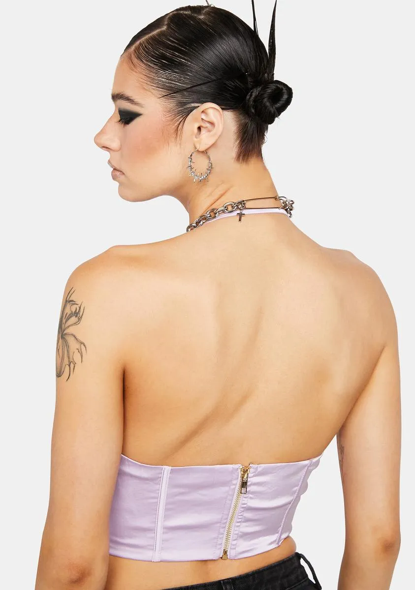 Lilac I'm In Your Area Bustier Top sold by Dolls Kill product image thumbnail 4