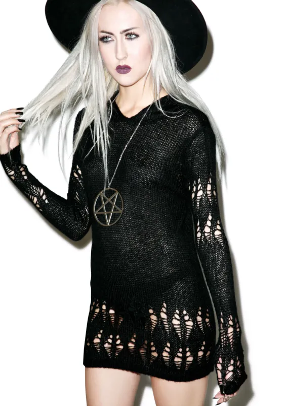 Creep Knit Sweater sold by Dolls Kill