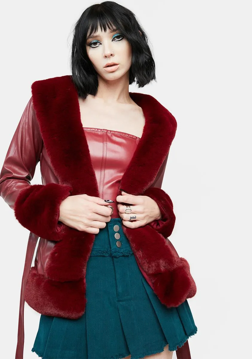 You're So Fine Vegan Leather Jacket sold by Dolls Kill