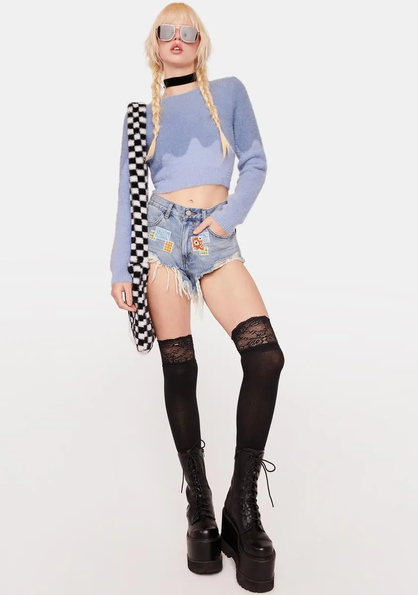 Sky News Around Town Fuzzy Sweater sold by Dolls Kill product image thumbnail 3