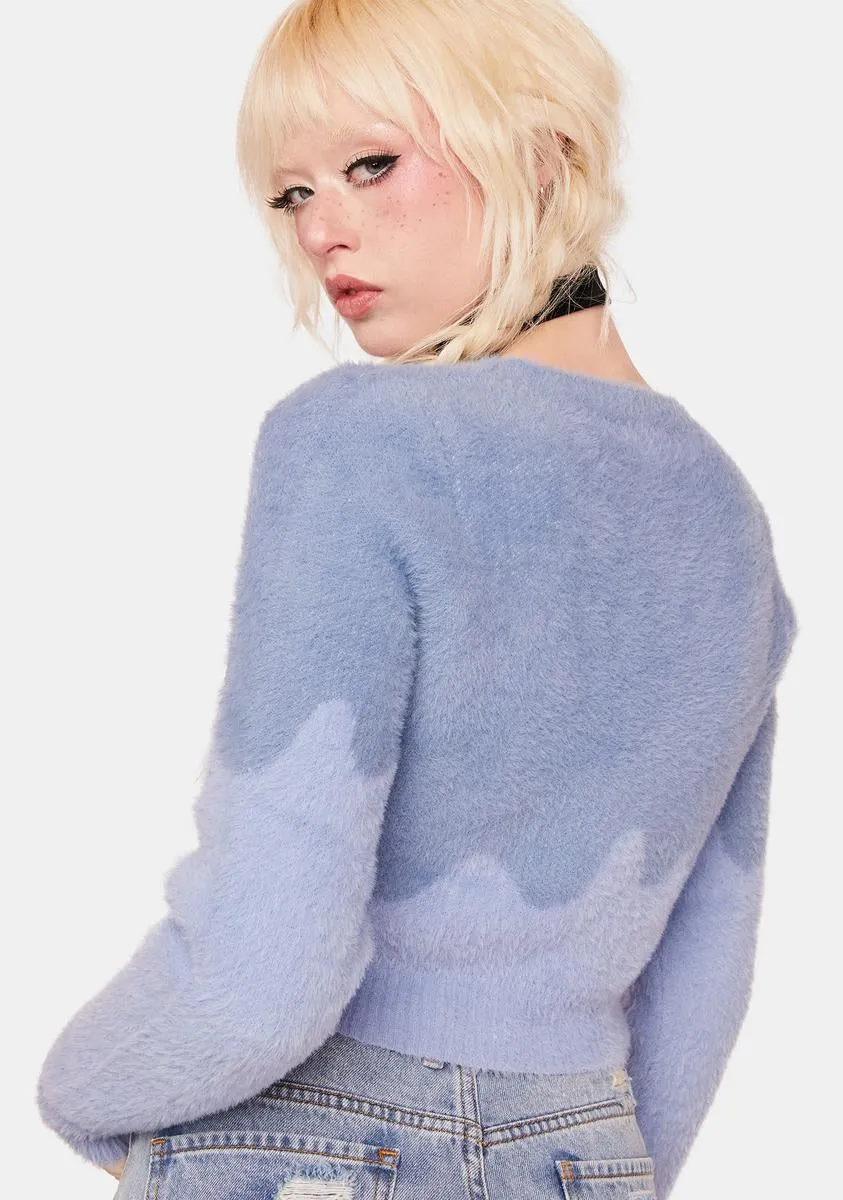 Sky News Around Town Fuzzy Sweater sold by Dolls Kill product image thumbnail 4