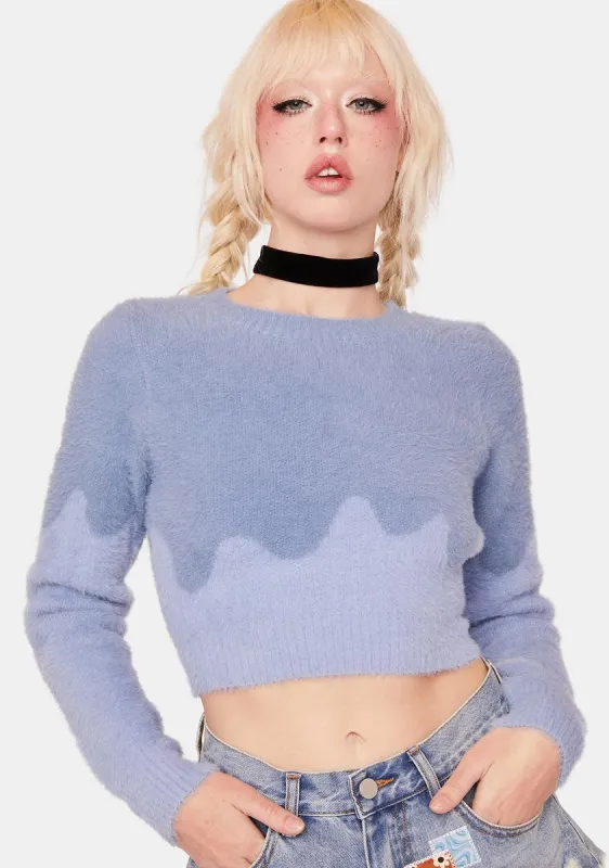 Sky News Around Town Fuzzy Sweater sold by Dolls Kill