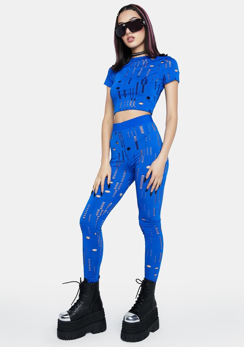 Cobalt Show No Remorse Leggings Set sold by Dolls Kill product image thumbnail 2