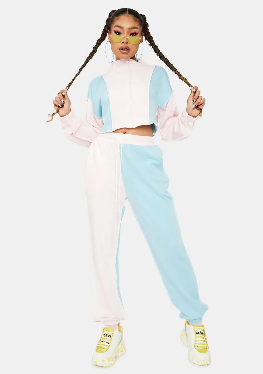 Hooked On You Two Tone Jogger Set sold by Dolls Kill product image thumbnail 3