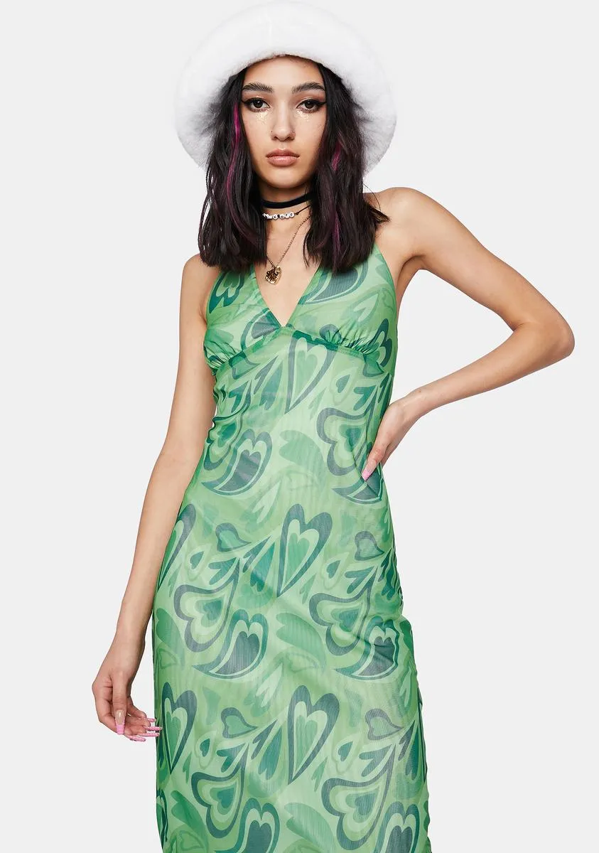 Heart Mesh Midi Dress sold by Dolls Kill product image thumbnail 2