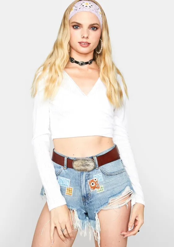 New Here Wrap Top sold by Dolls Kill