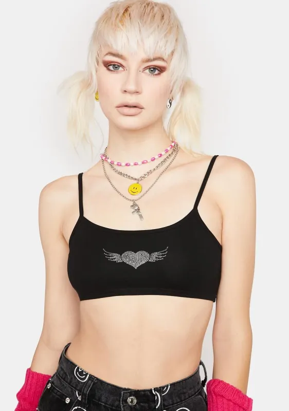 Adore Rhinestone Crop Top sold by Dolls Kill
