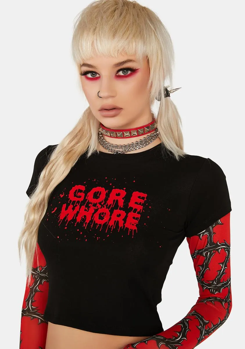Here For The Horror Graphic Tee sold by Dolls Kill product image thumbnail 2