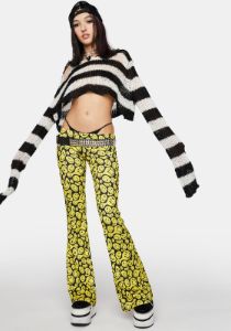 Slap Happy Flared Pants sold by Dolls Kill