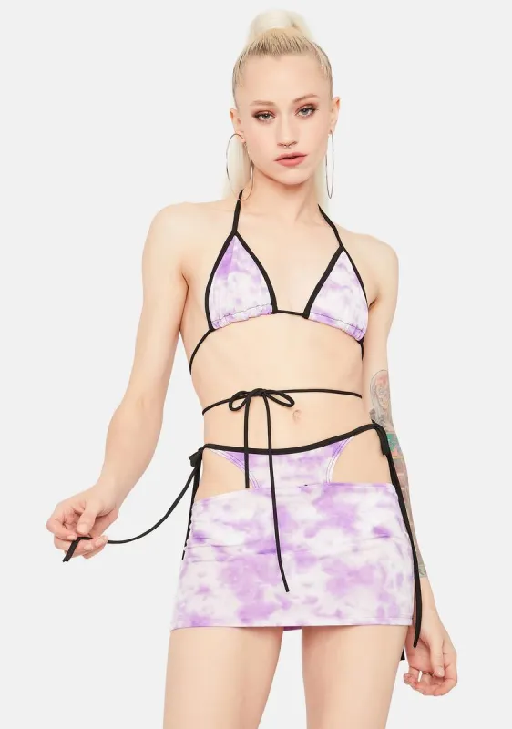 Fairy Top The Charts Tie Dye Skirt Set sold by Dolls Kill
