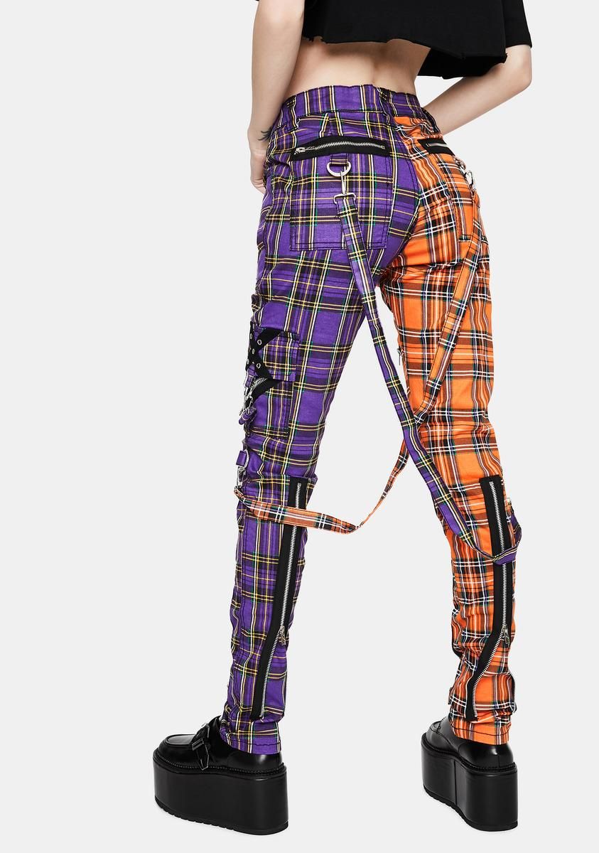 Orange Purple Madness Plaid Pants sold by Dolls Kill product image thumbnail 4