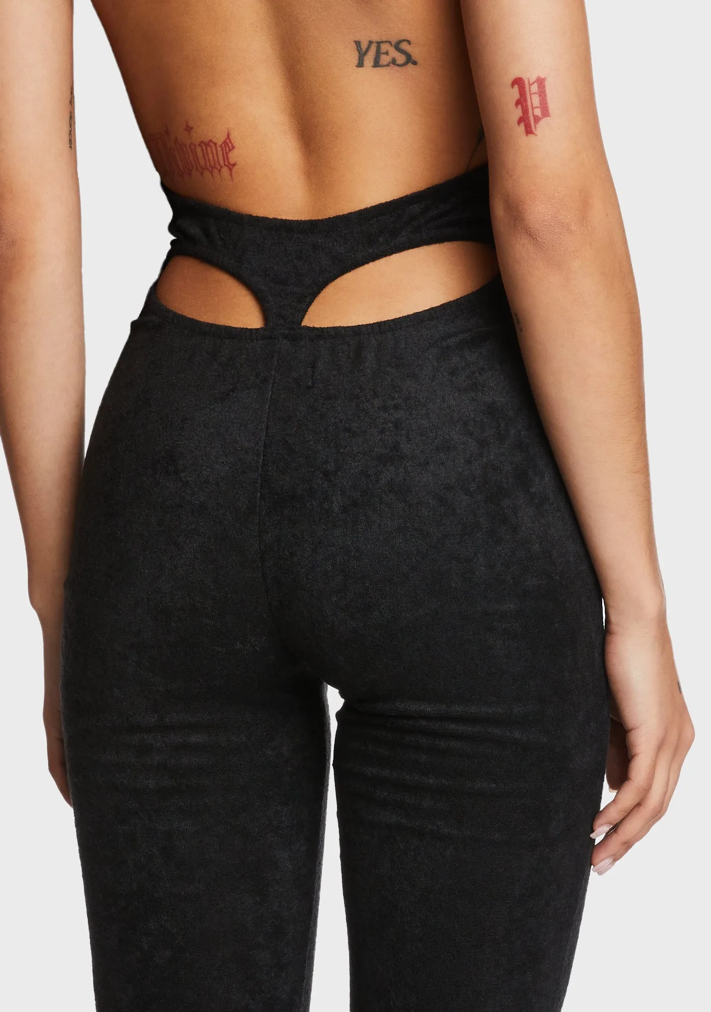 Terri Open Back Jumpsuit - Black sold by Dolls Kill product image thumbnail 2