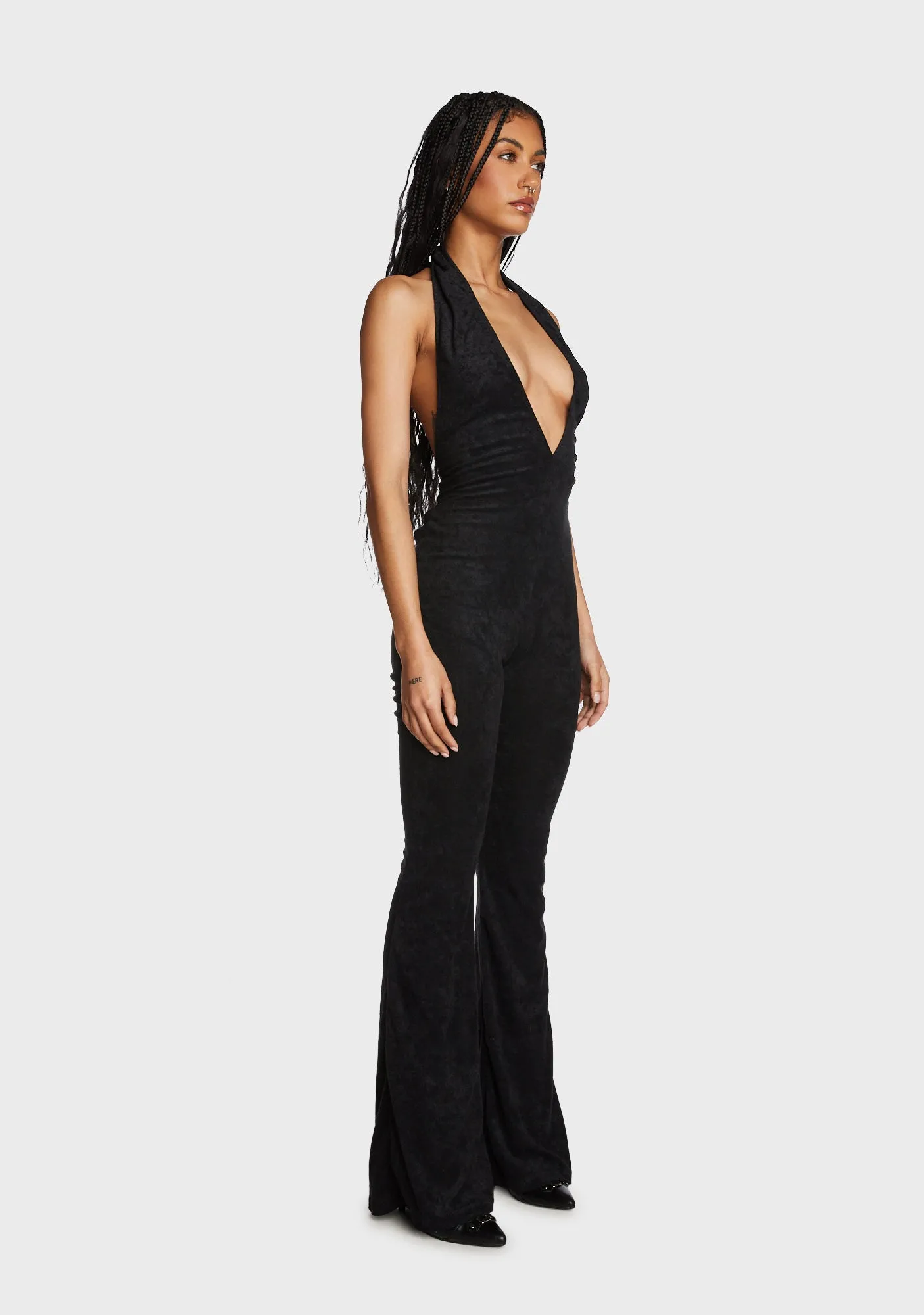 Terri Open Back Jumpsuit - Black sold by Dolls Kill product image thumbnail 4