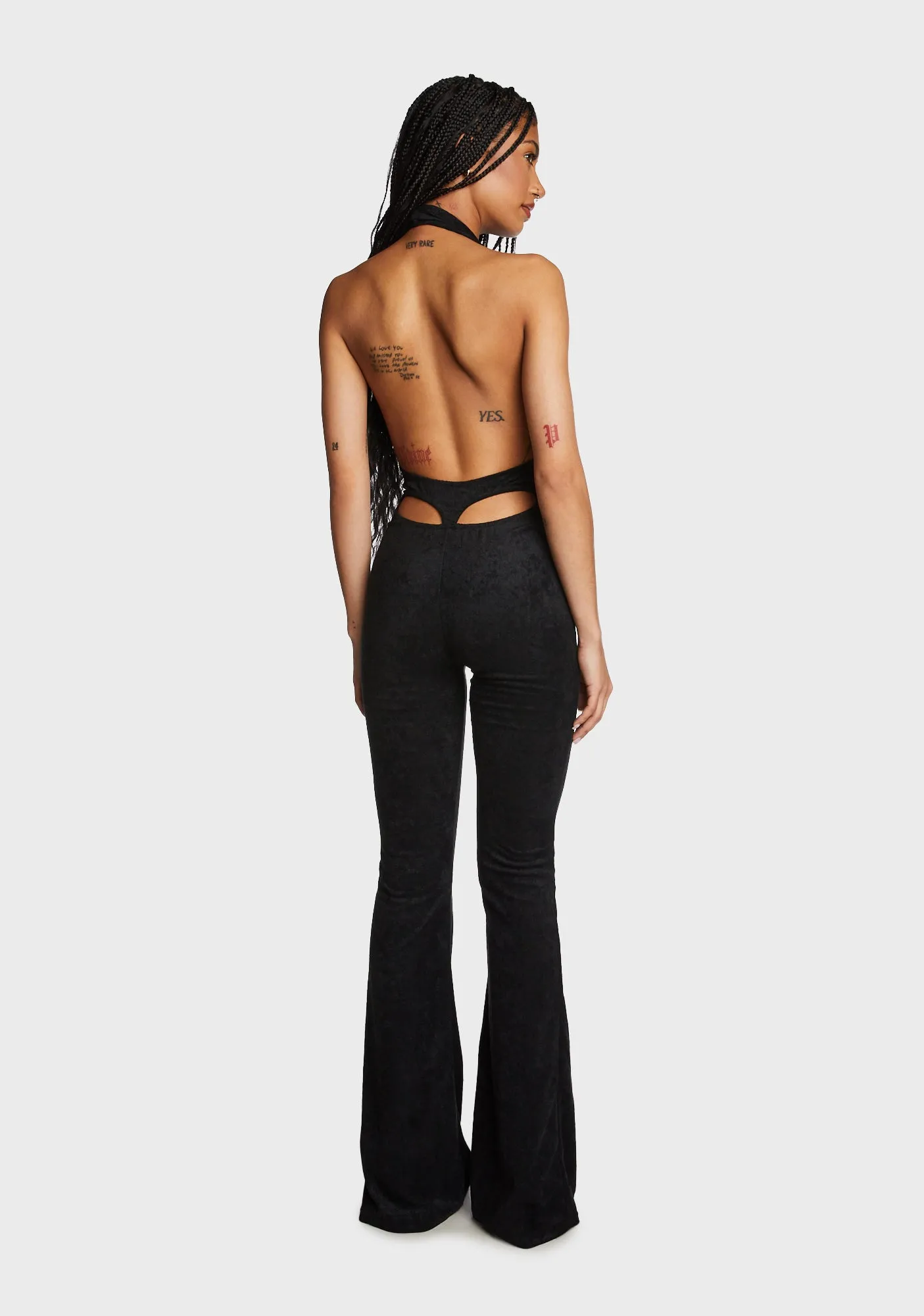 Terri Open Back Jumpsuit - Black sold by Dolls Kill product image thumbnail 5