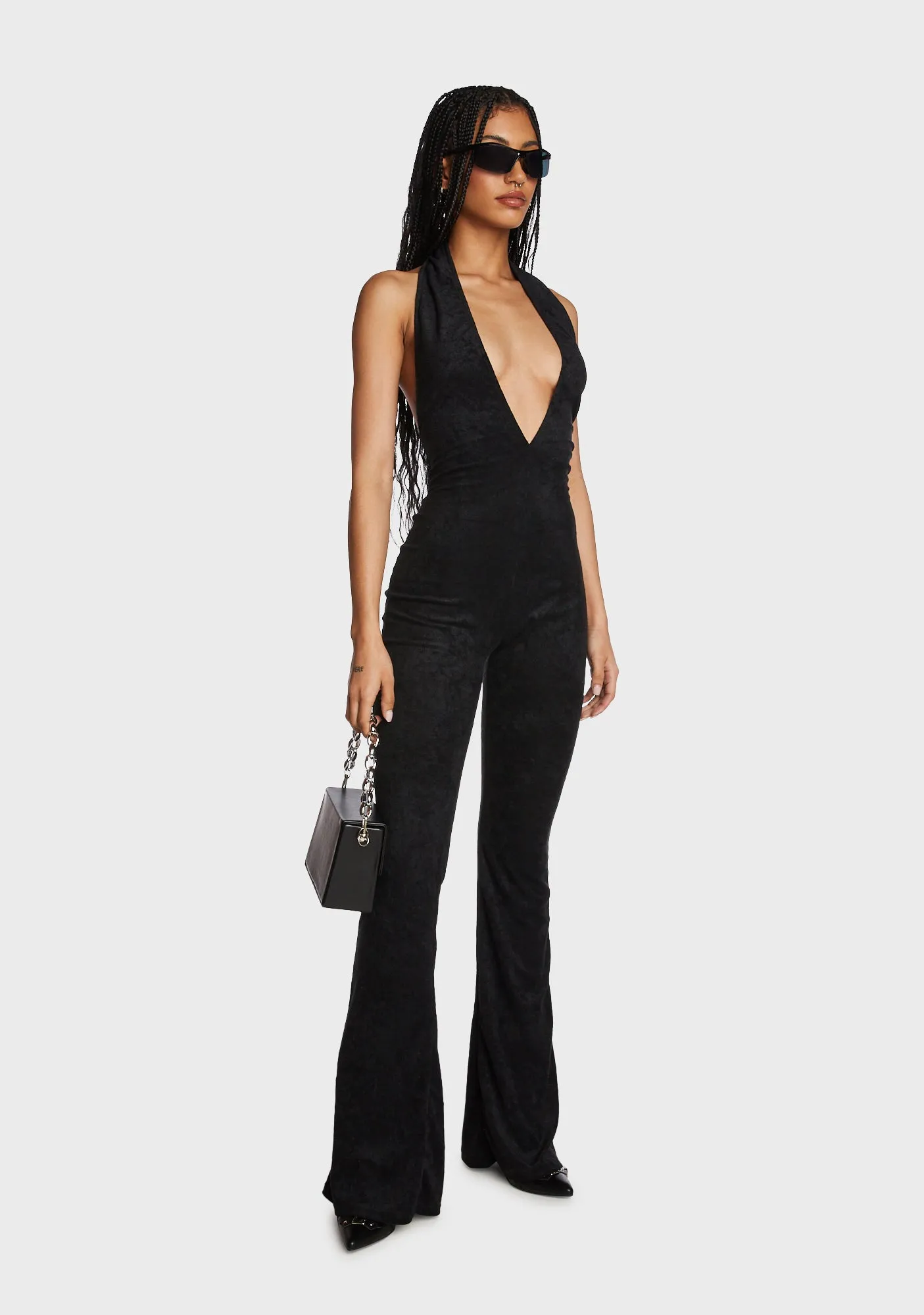 Terri Open Back Jumpsuit - Black sold by Dolls Kill product image thumbnail 3