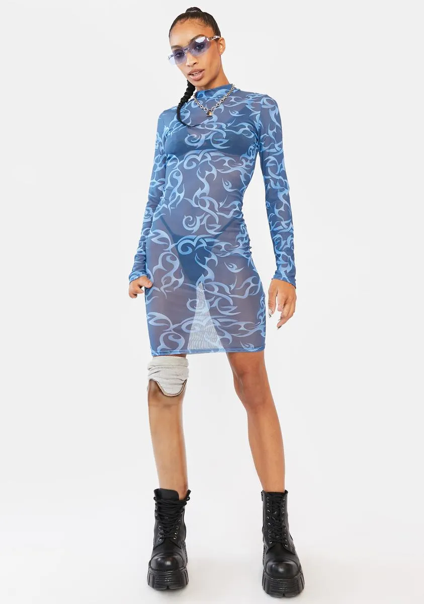 On The Way Up Mesh Dress sold by Dolls Kill product image thumbnail 3