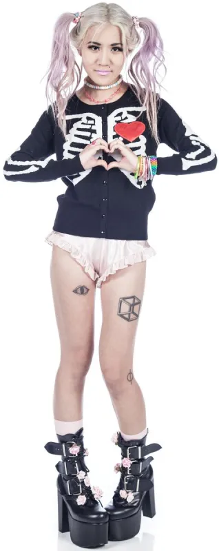 Ribcage Knit Cardigan sold by Dolls Kill