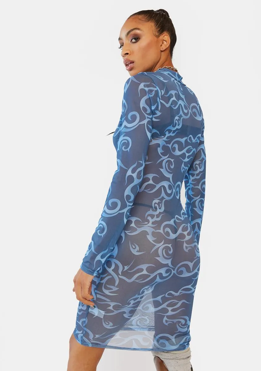 On The Way Up Mesh Dress sold by Dolls Kill product image thumbnail 4