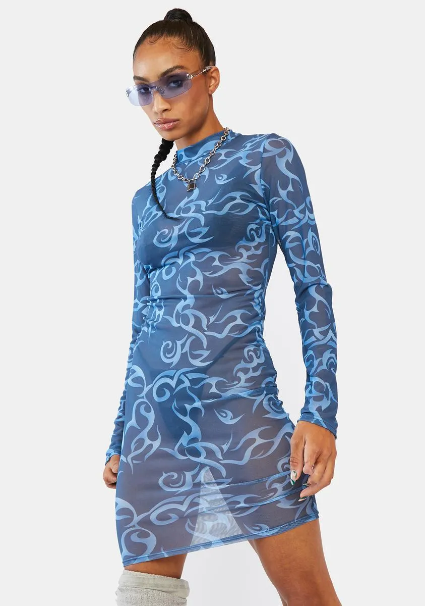 On The Way Up Mesh Dress sold by Dolls Kill product image thumbnail 2