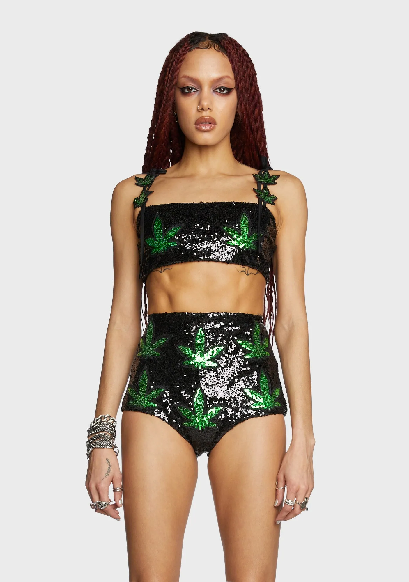 See Me Rollin' Sequin Top sold by Dolls Kill