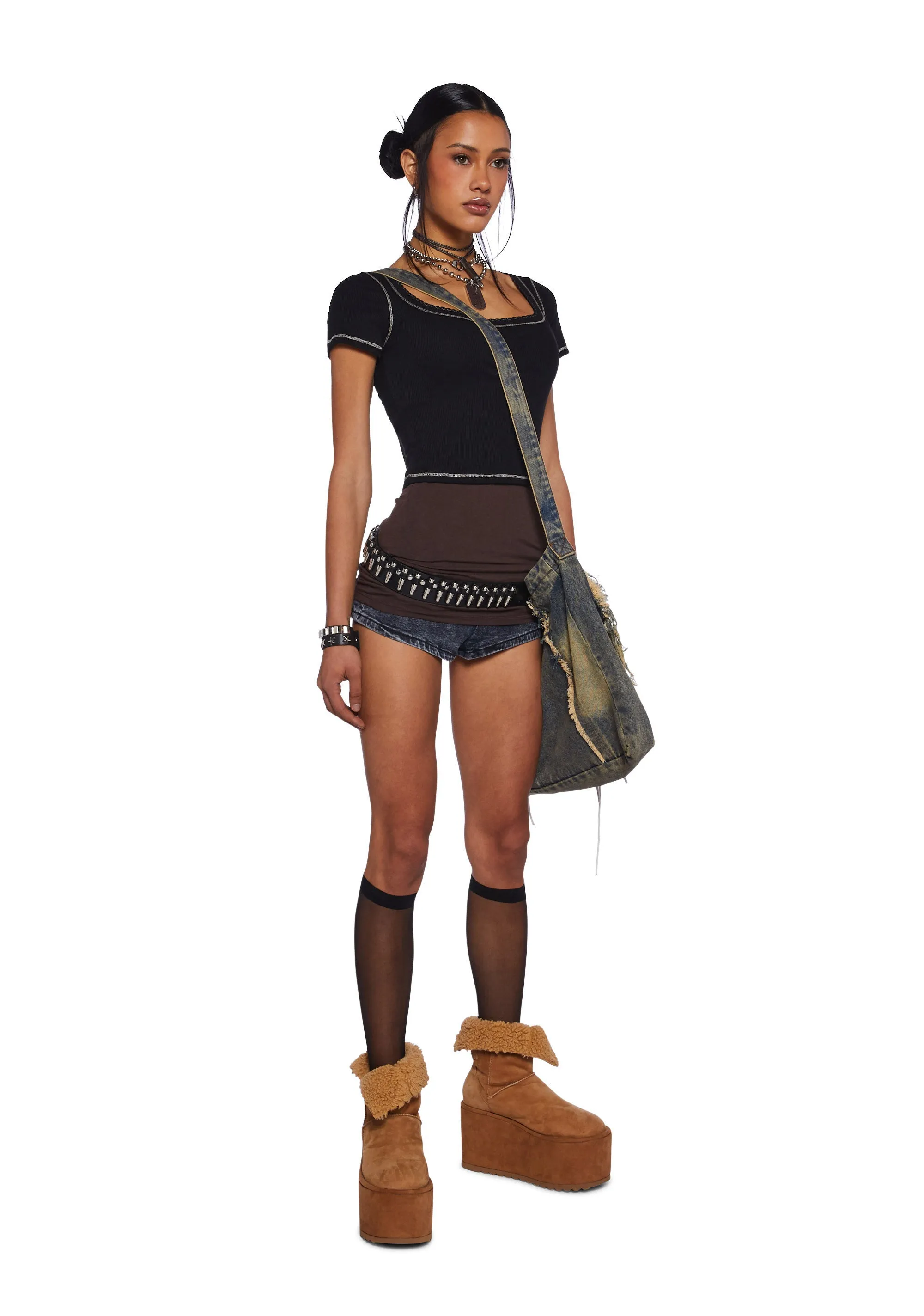 Record Store Date Short Sleeve Top - Black sold by Dolls Kill product image thumbnail 2