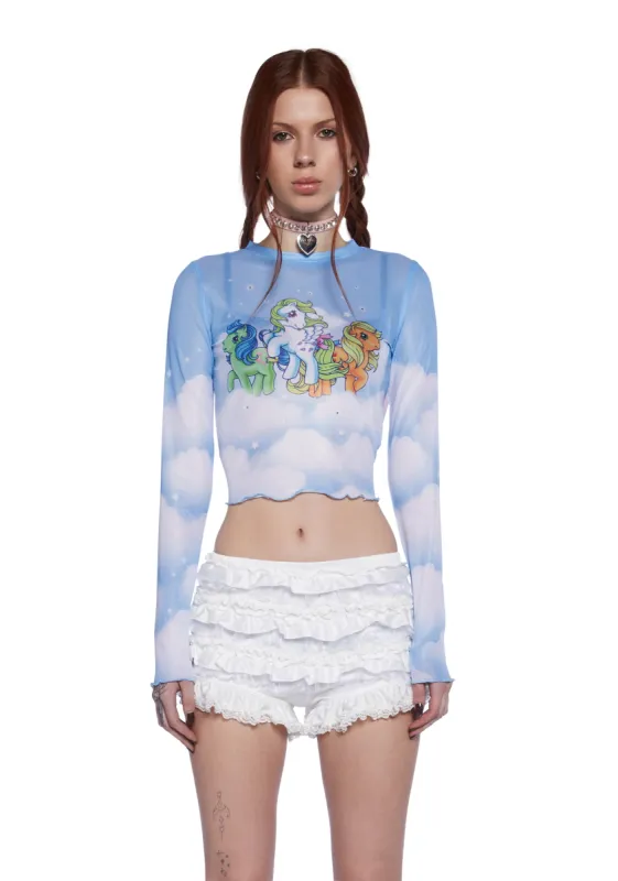 Sparkle Magic Mesh Top sold by Dolls Kill