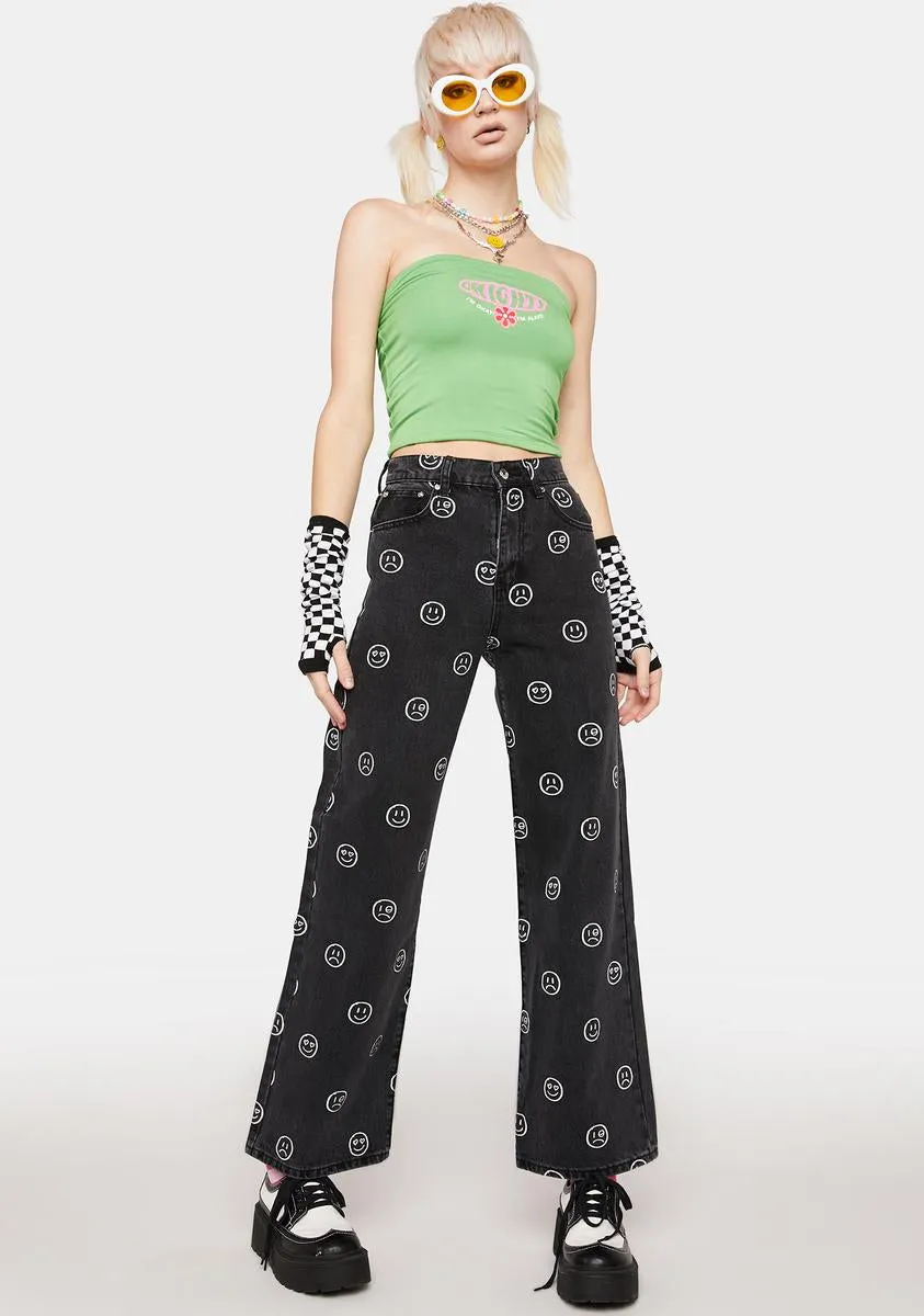 Green I'm Okay I'm Alive Tube Top sold by Dolls Kill product image thumbnail 3