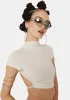 Chill Always Serving Mock Neck Open Back Top sold by Dolls Kill