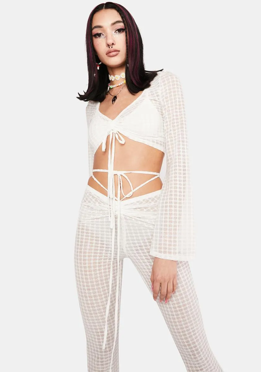 Ivory Can't Be More Obvious Pants Set sold by Dolls Kill