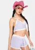 Lavender Watch Me Leave Crochet Shorts Set sold by Dolls Kill