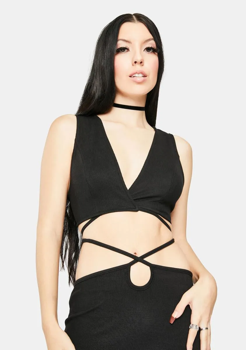 Boa Wrap Top sold by Dolls Kill