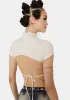 Chill Always Serving Mock Neck Open Back Top sold by Dolls Kill