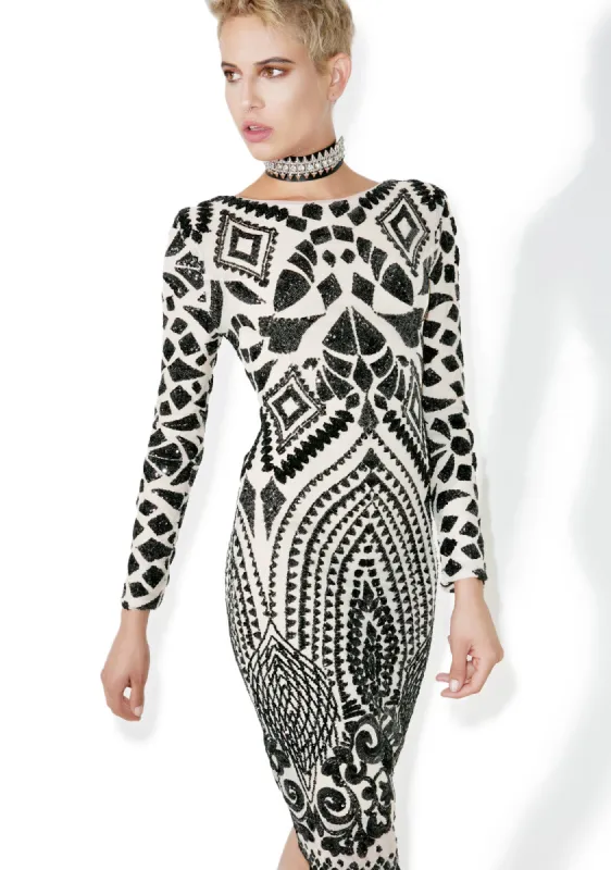 Raise A Glass Sequined Bodycon sold by Dolls Kill