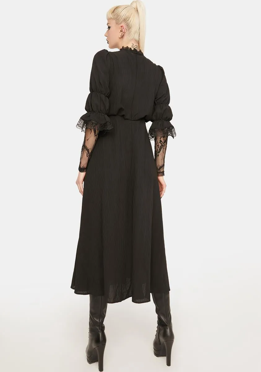 Gothic Cutout Sexy Lace Bust Maxi Dress sold by Dolls Kill product image thumbnail 4