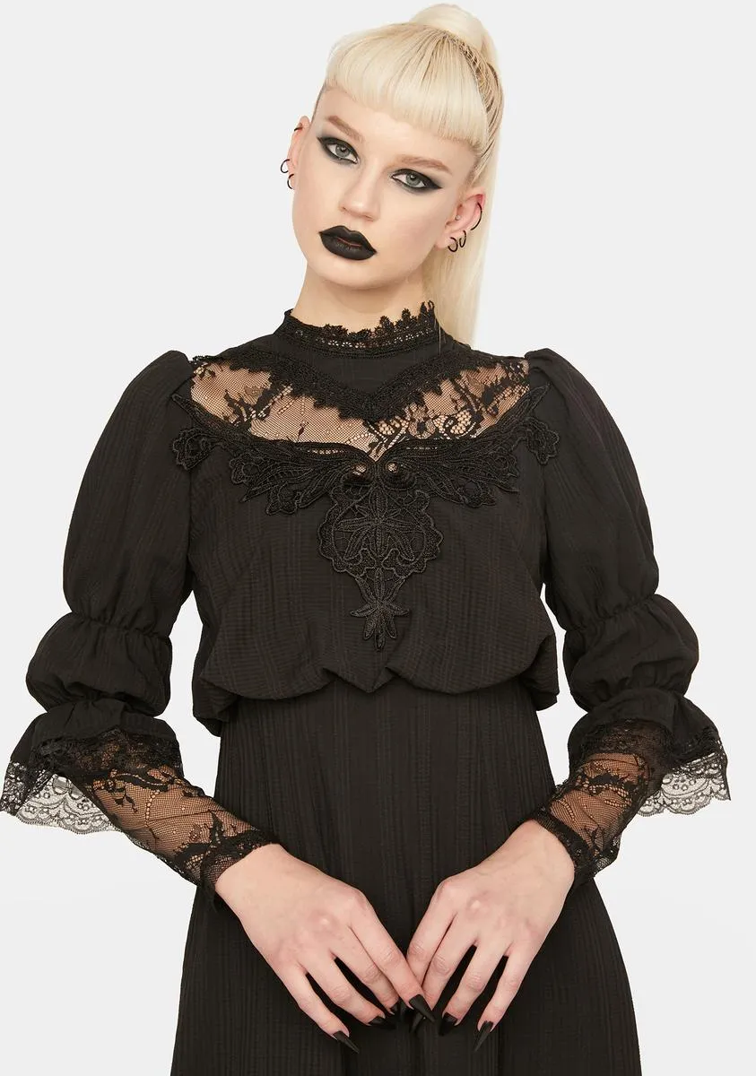 Gothic Cutout Sexy Lace Bust Maxi Dress sold by Dolls Kill