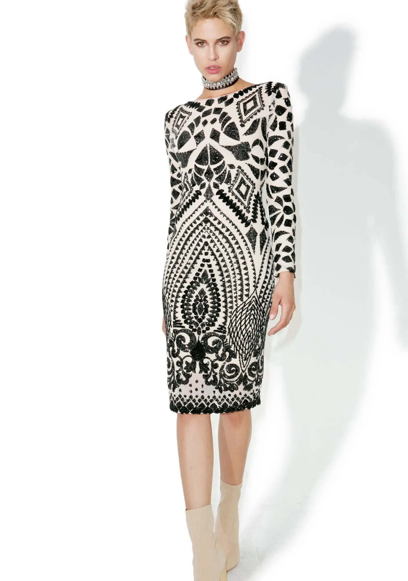 Raise A Glass Sequined Bodycon sold by Dolls Kill product image thumbnail 5