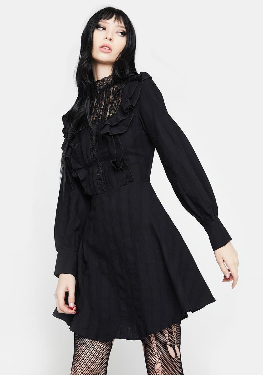 Dark Mysterious Frilly Lace Dress sold by Dolls Kill product image thumbnail 2