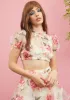 Darling Rose Puff Sleeve Top sold by Dolls Kill