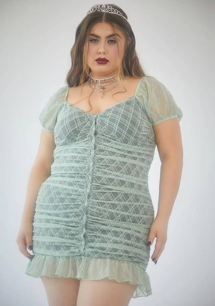 Plus Come N Get It Plaid Overlay Mini Dress sold by Dolls Kill