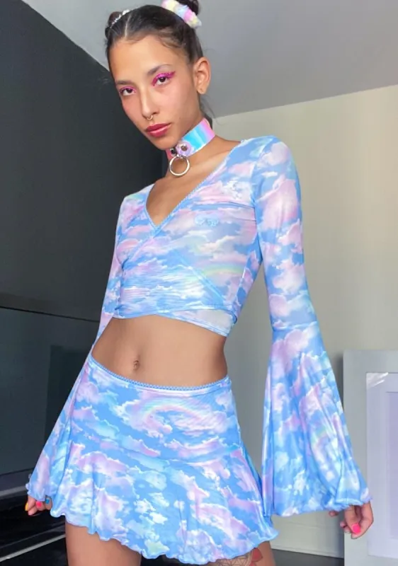 Cloud Kingdom Mini Skirt sold by Dolls Kill