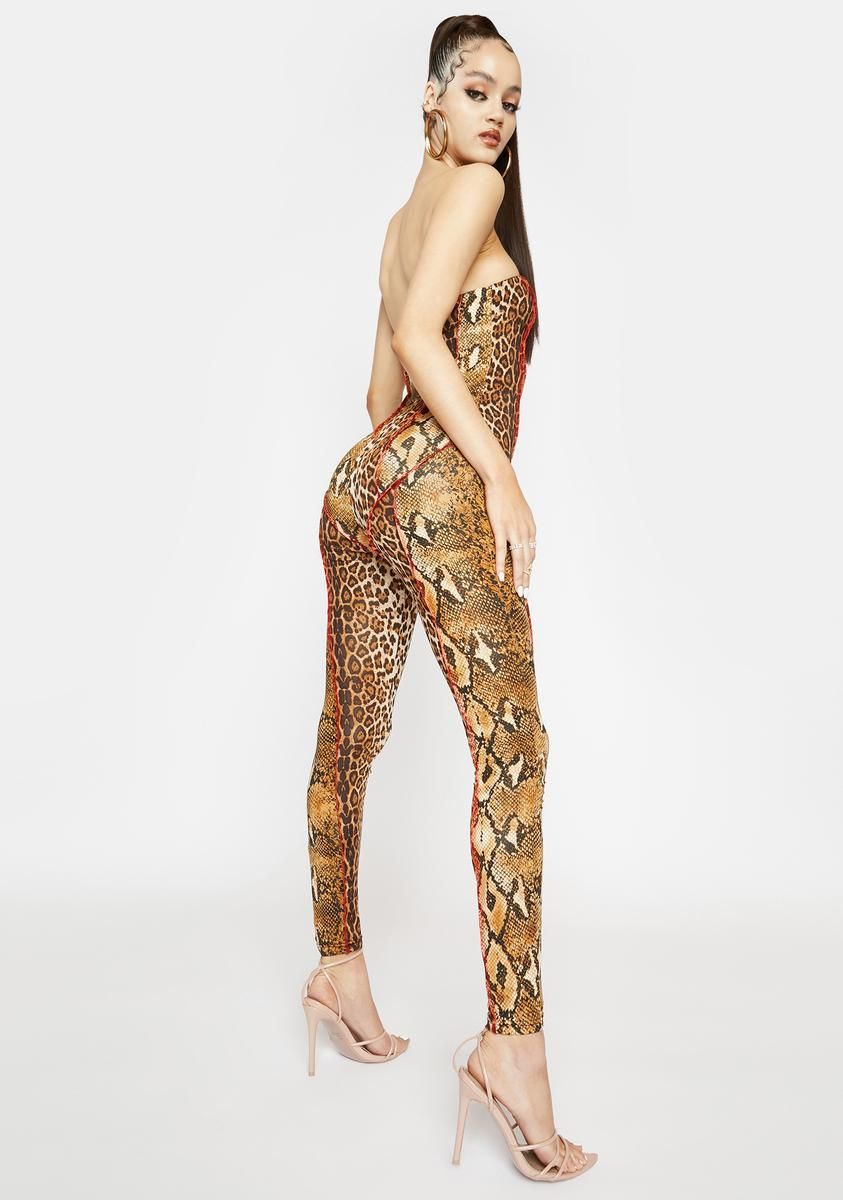 Fierce And Wild Patchwork Jumpsuit sold by Dolls Kill product image thumbnail 4