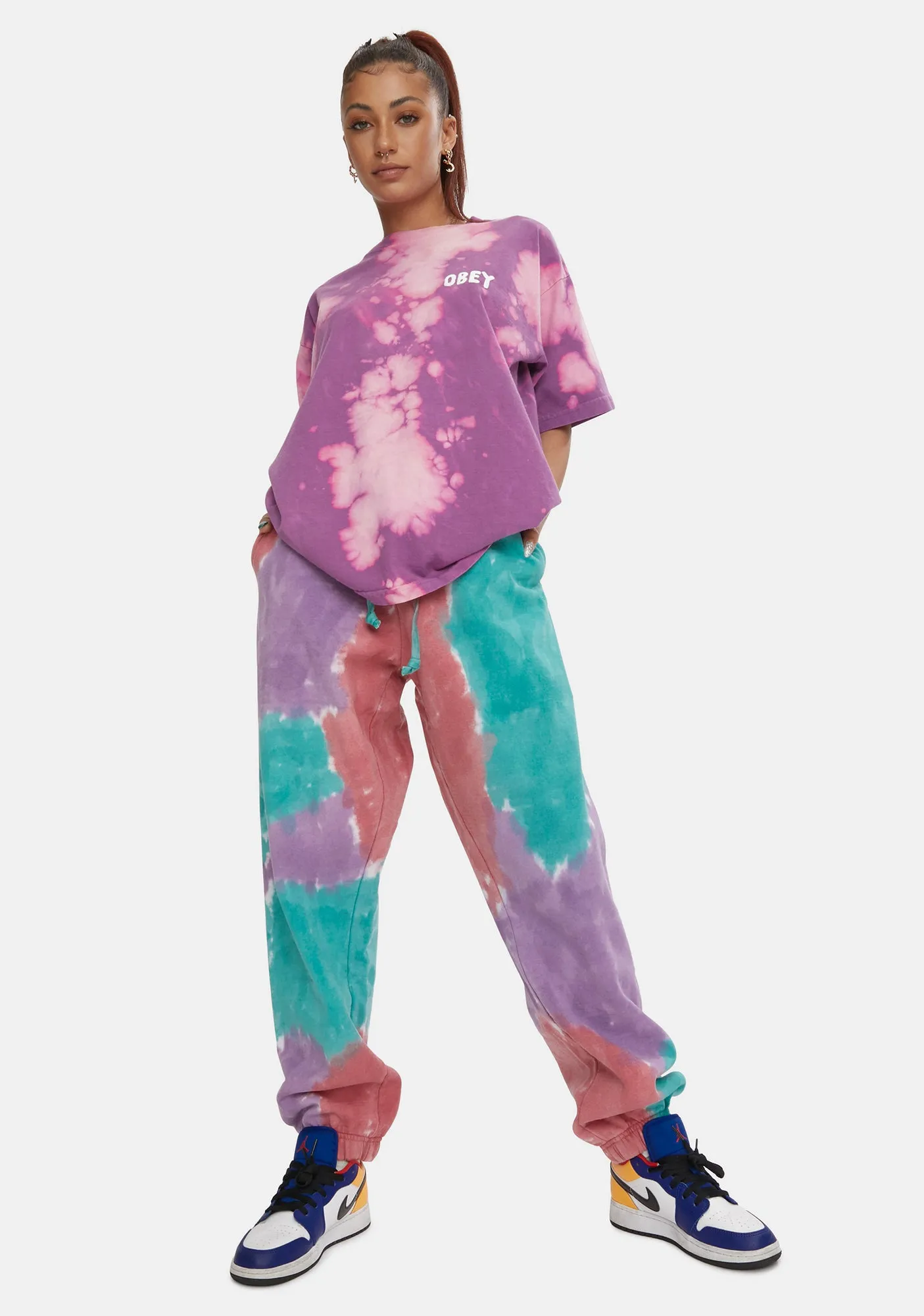 Purple Nitro Sustainable Tie Dye Sweatpants sold by Dolls Kill product image thumbnail 4