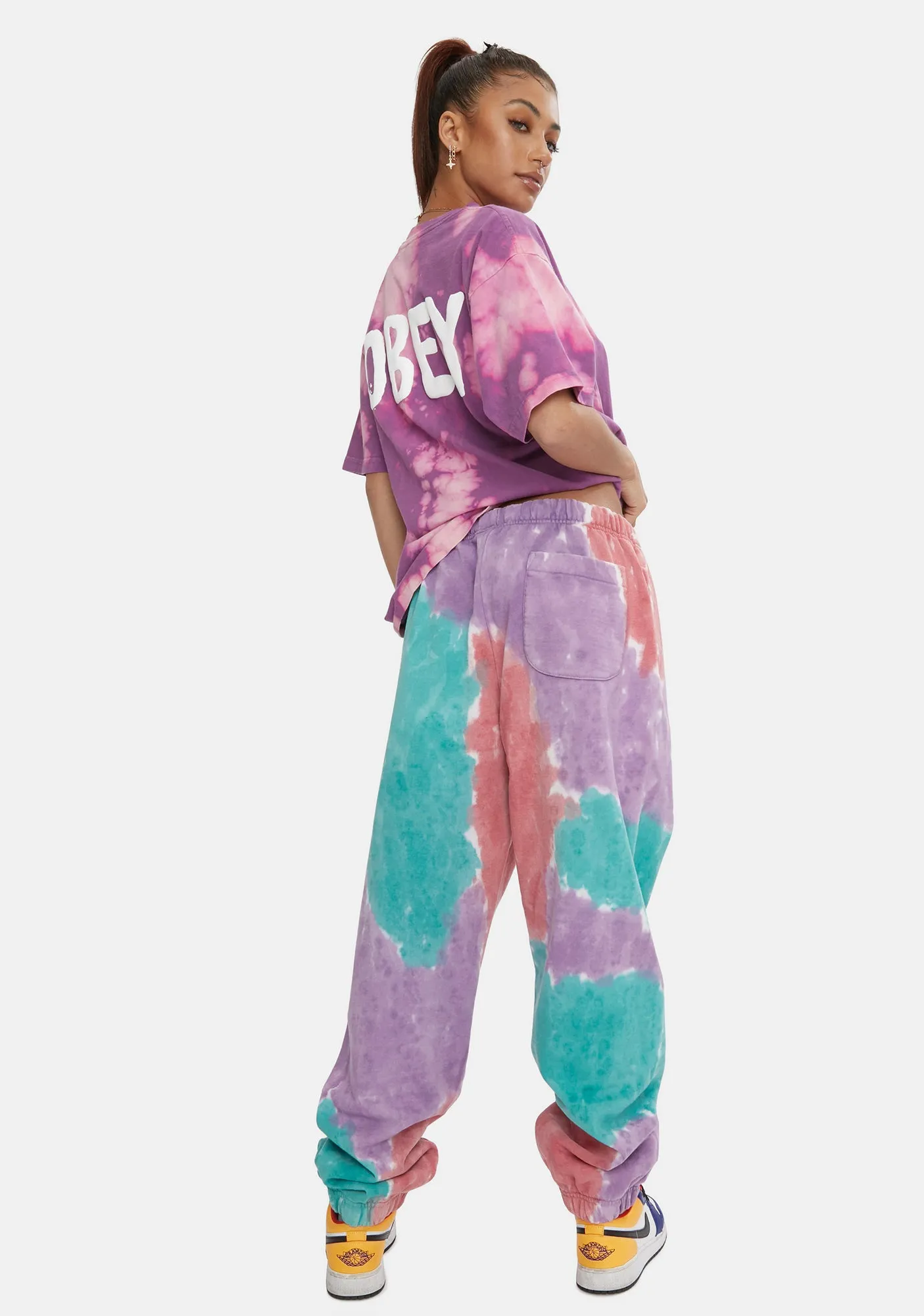 Purple Nitro Sustainable Tie Dye Sweatpants sold by Dolls Kill product image thumbnail 3