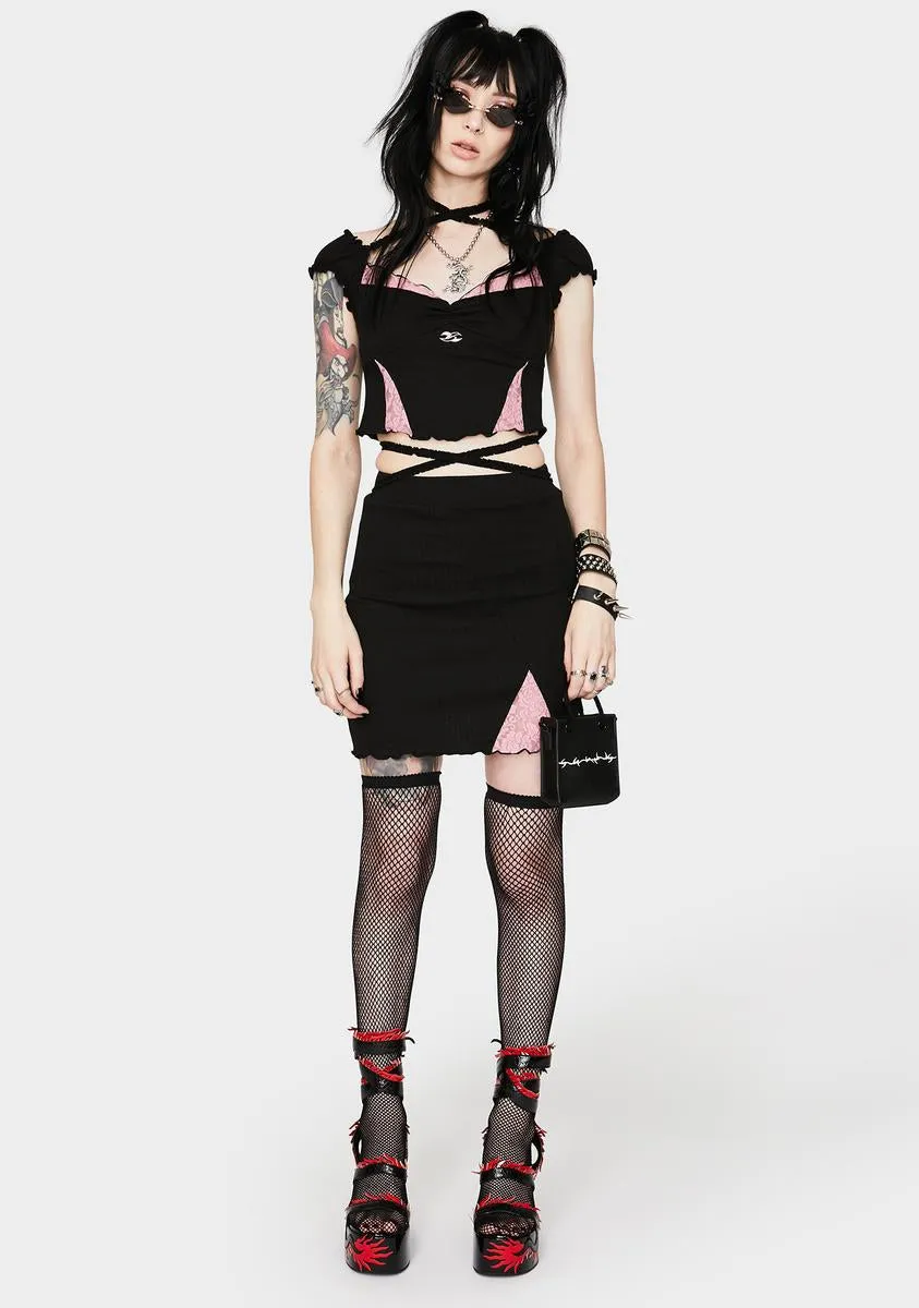 Black Saturn Skirt Set sold by Dolls Kill product image thumbnail 3