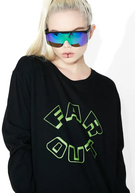 Far Out Long Sleeve Tee sold by Dolls Kill