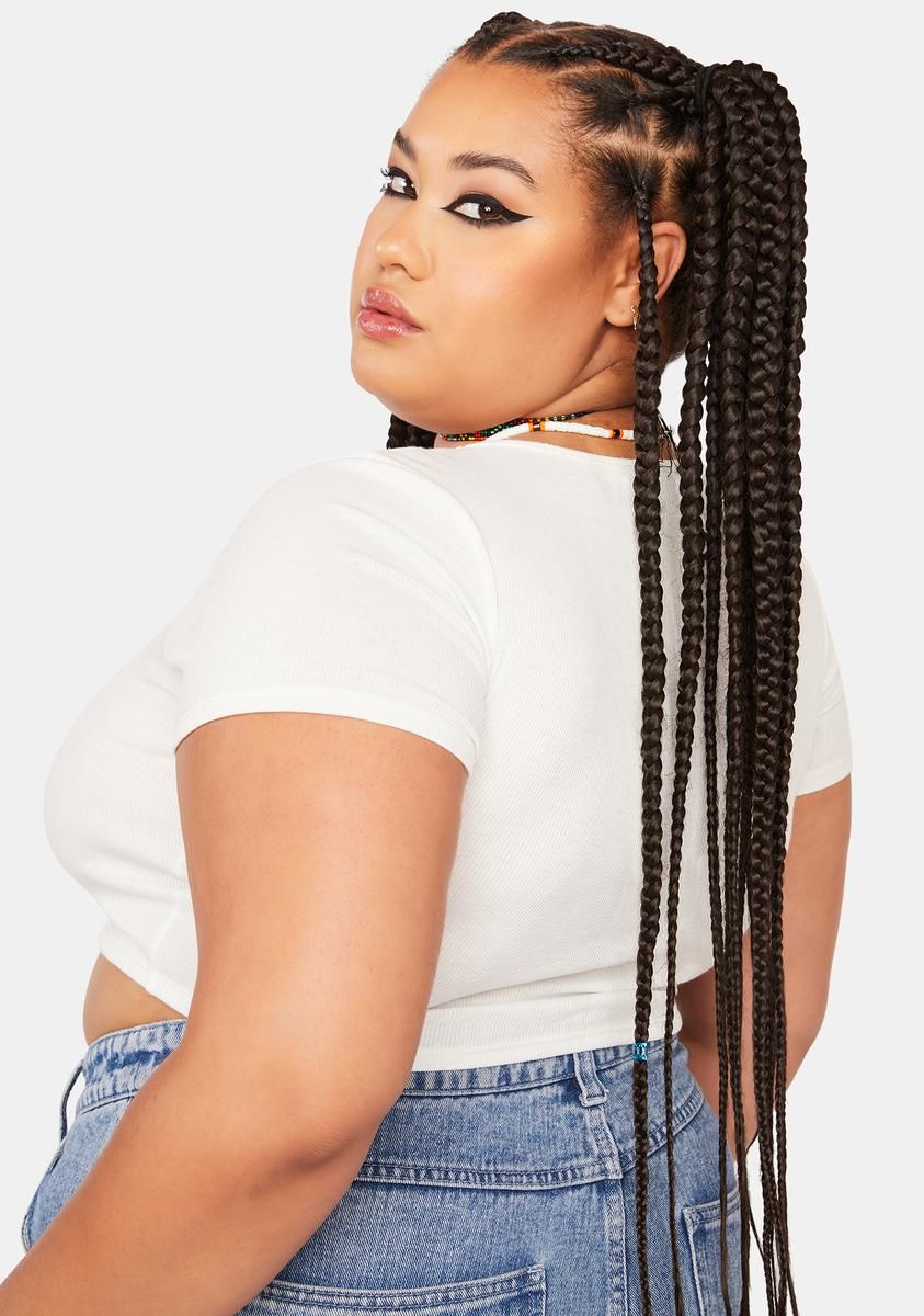 Plus Out Of My Mind Crop Tee sold by Dolls Kill product image thumbnail 4